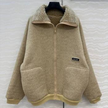 Miu Miu Wool Blend Jacket Beige 2025 M110533 (QI-251105033)