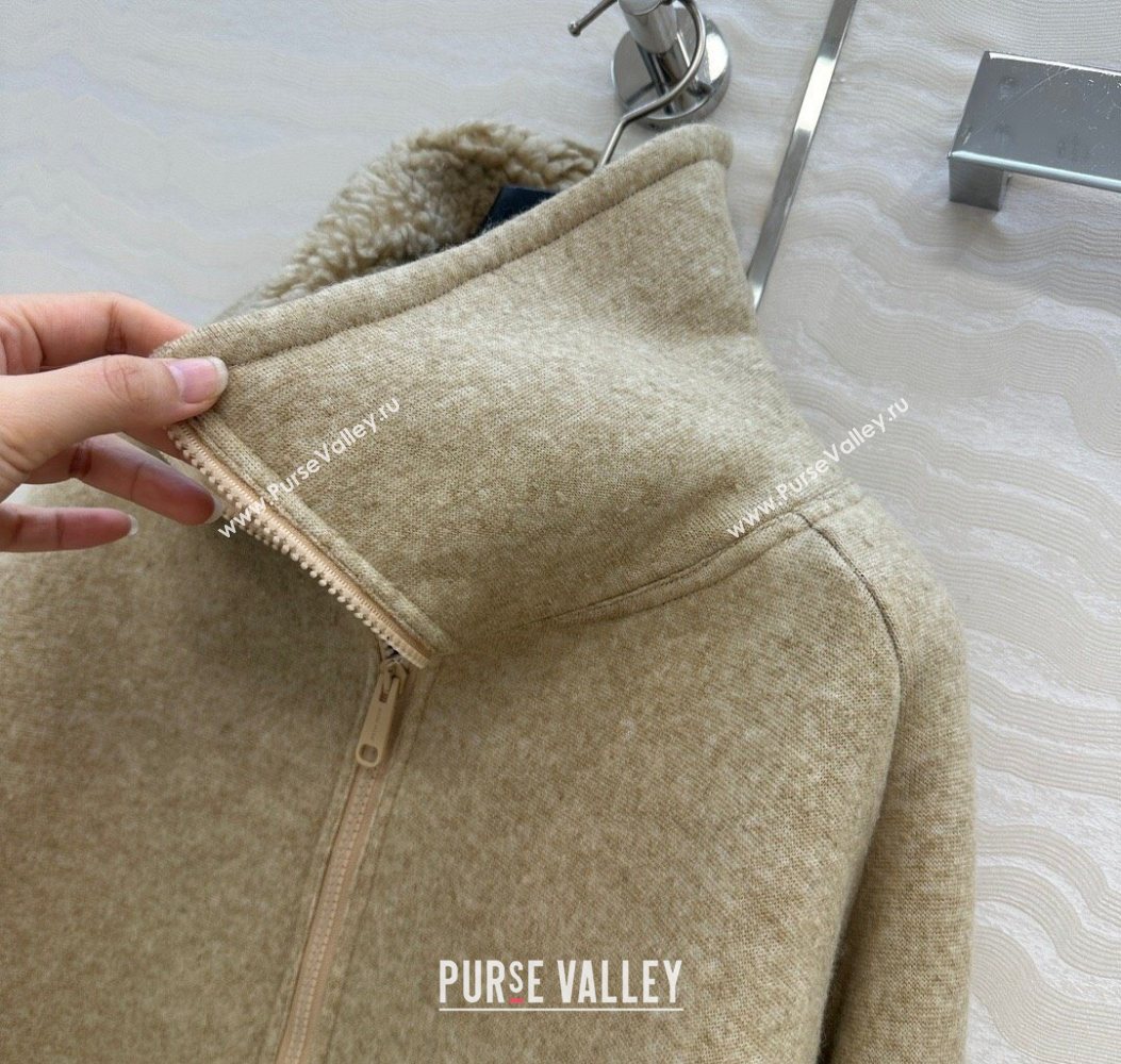 Miu Miu Wool Blend Jacket Beige 2025 M110533 (QI-251105033)