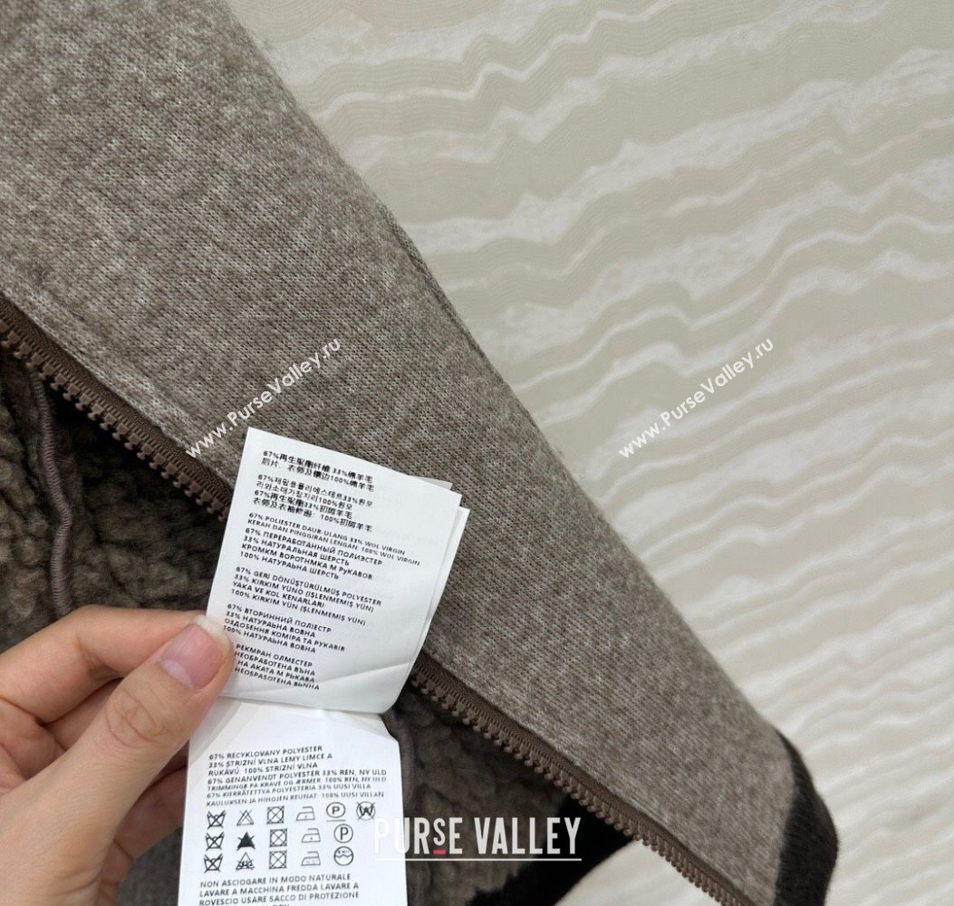 Miu Miu Wool Blend Jacket Grey 2025 M110533 (QI-251105034)