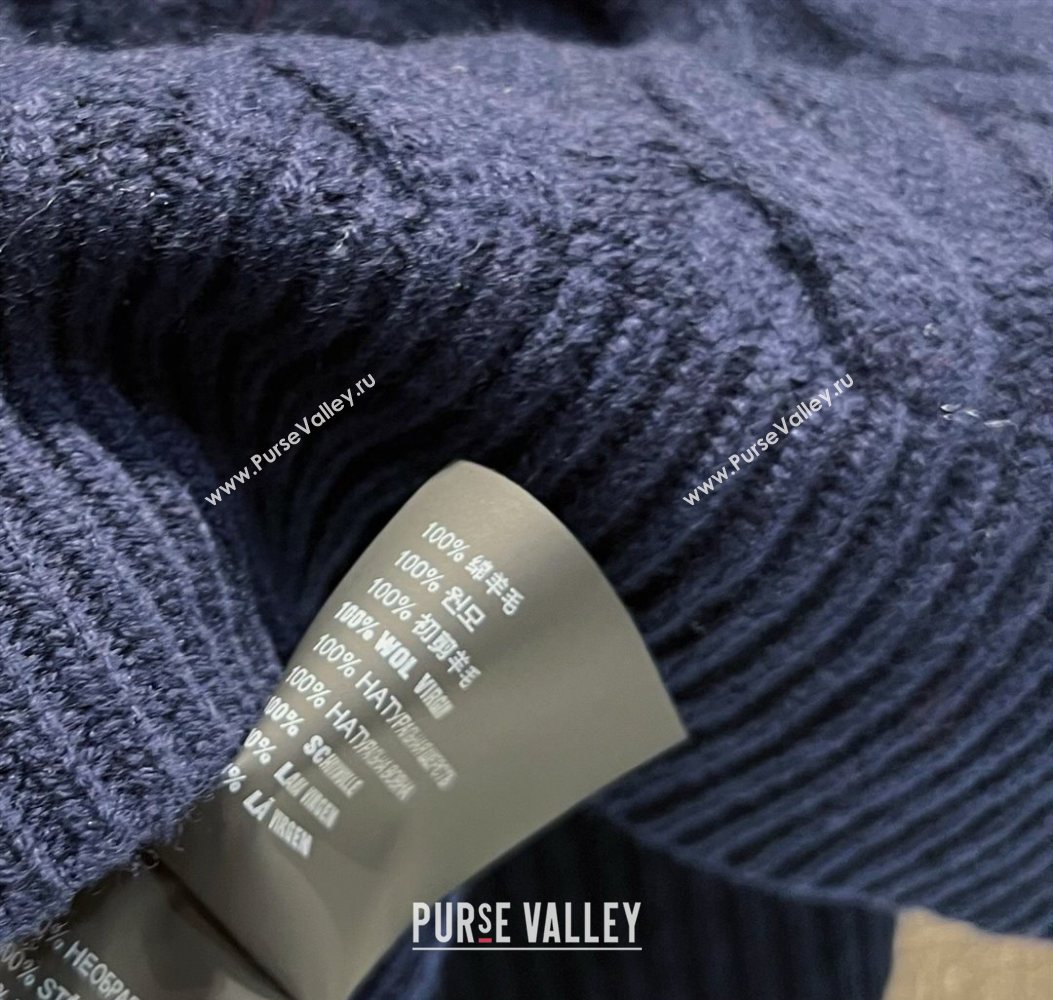 Miu Miu Wool Knit Mini Skirt Blue 2025 M110508 (QI-251105011)