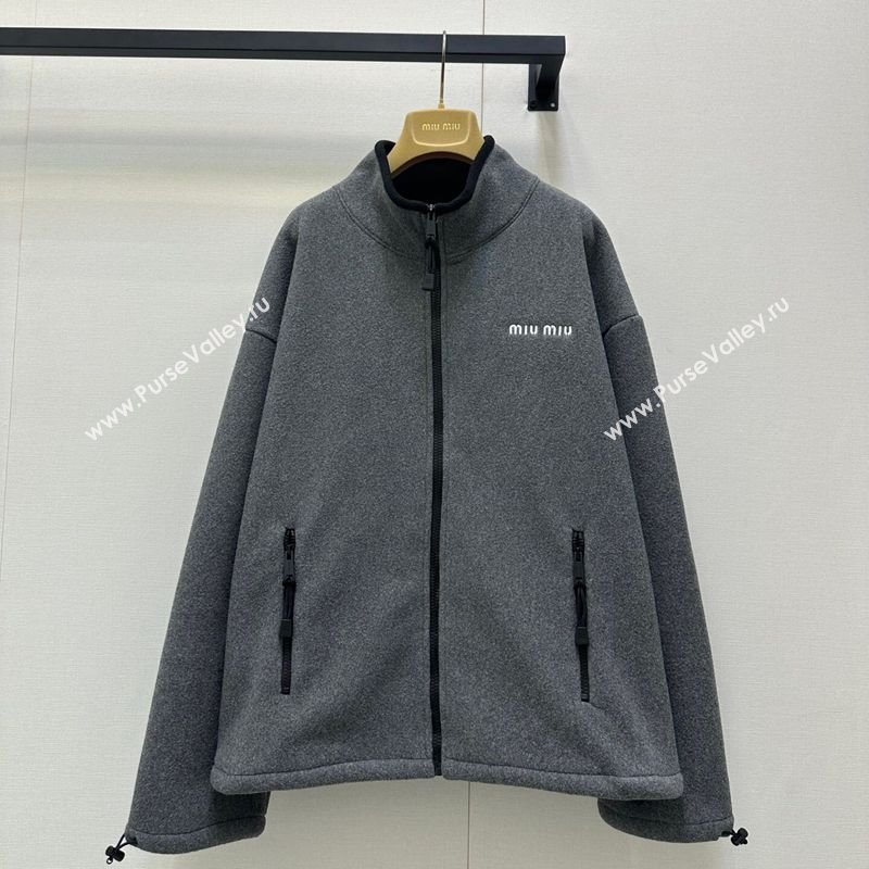 Miu Miu Wool Jacket Grey 2025 M110538 (QI-251105038)