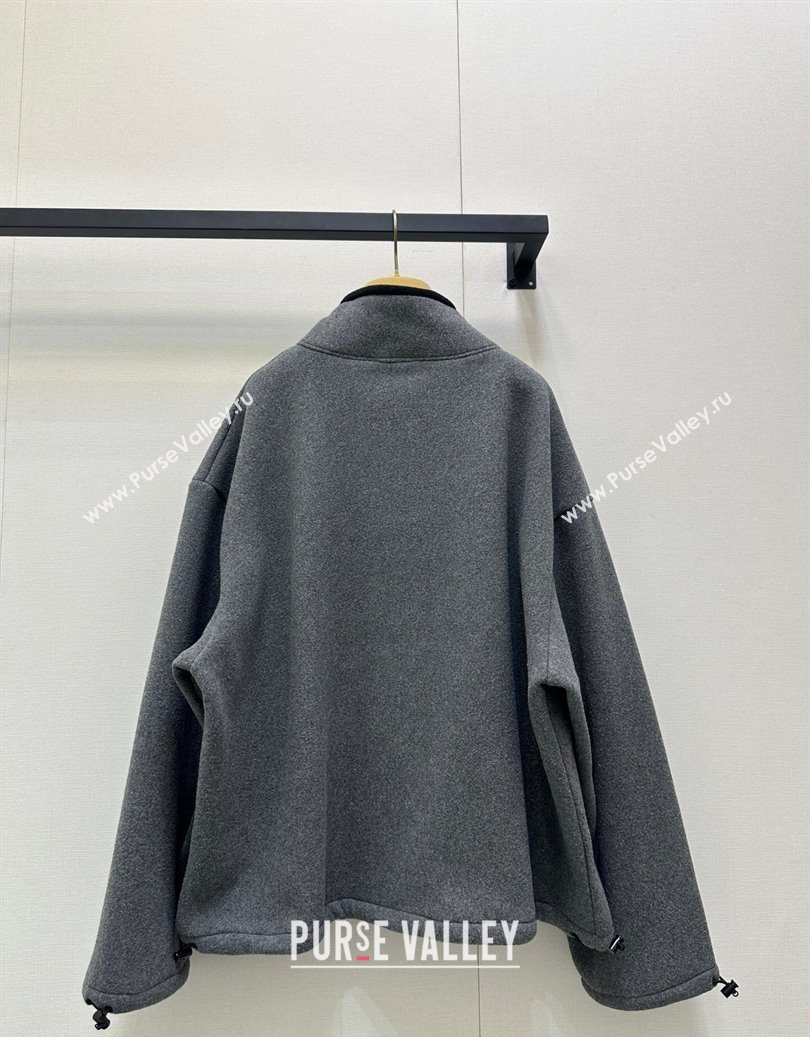 Miu Miu Wool Jacket Grey 2025 M110538 (QI-251105038)