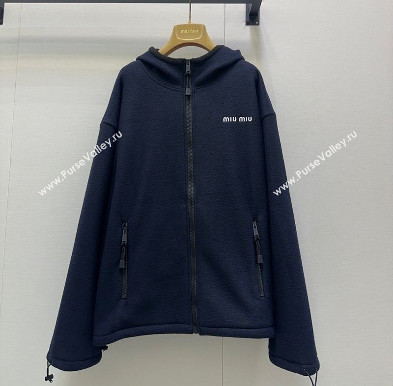 Miu Miu Wool Jacket Blue 2025 M110538 (QI-251105039)