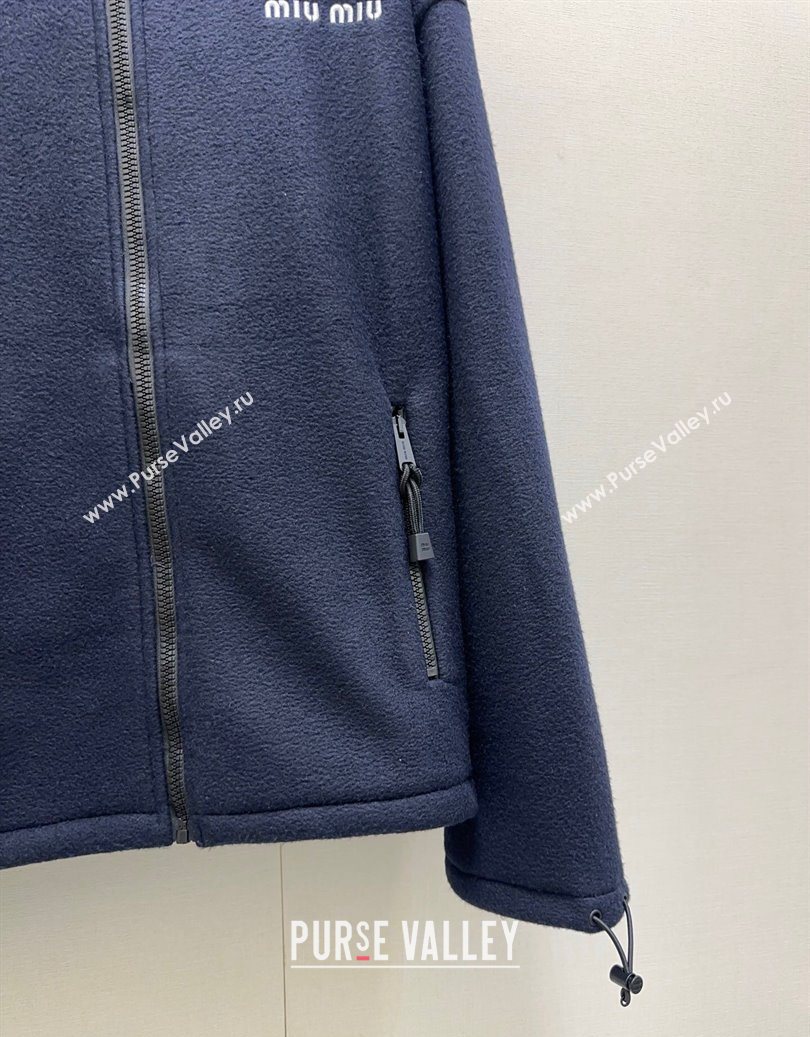 Miu Miu Wool Jacket Blue 2025 M110538 (QI-251105039)