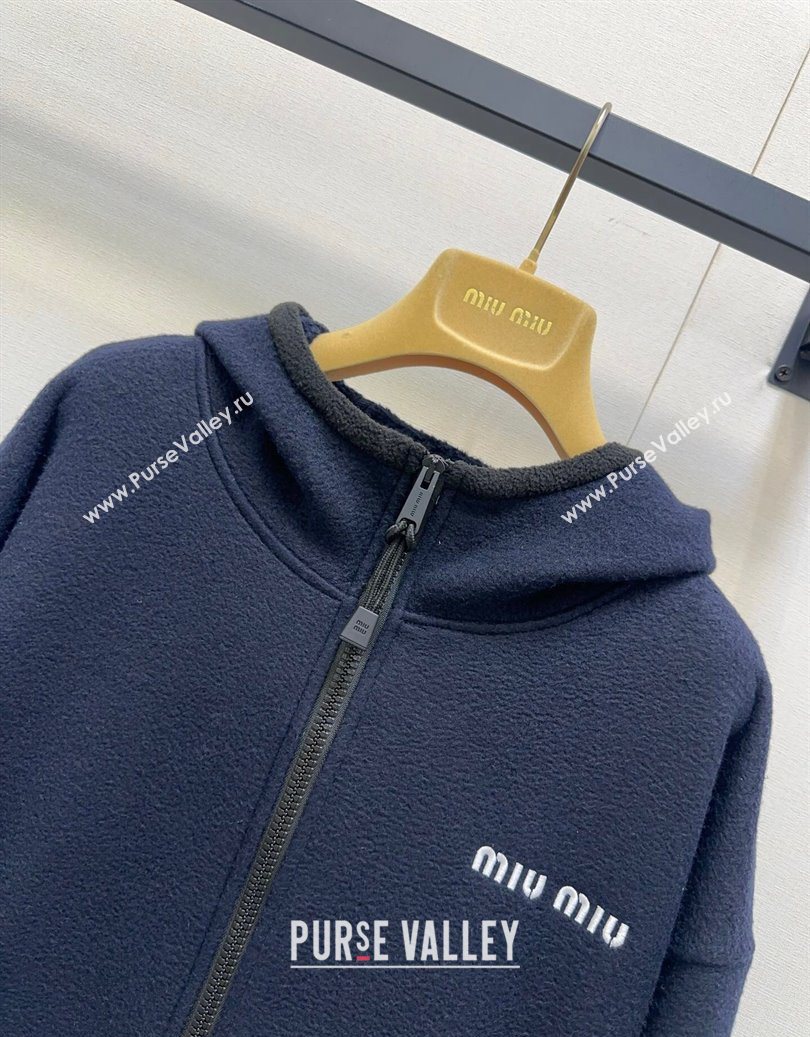 Miu Miu Wool Jacket Blue 2025 M110538 (QI-251105039)