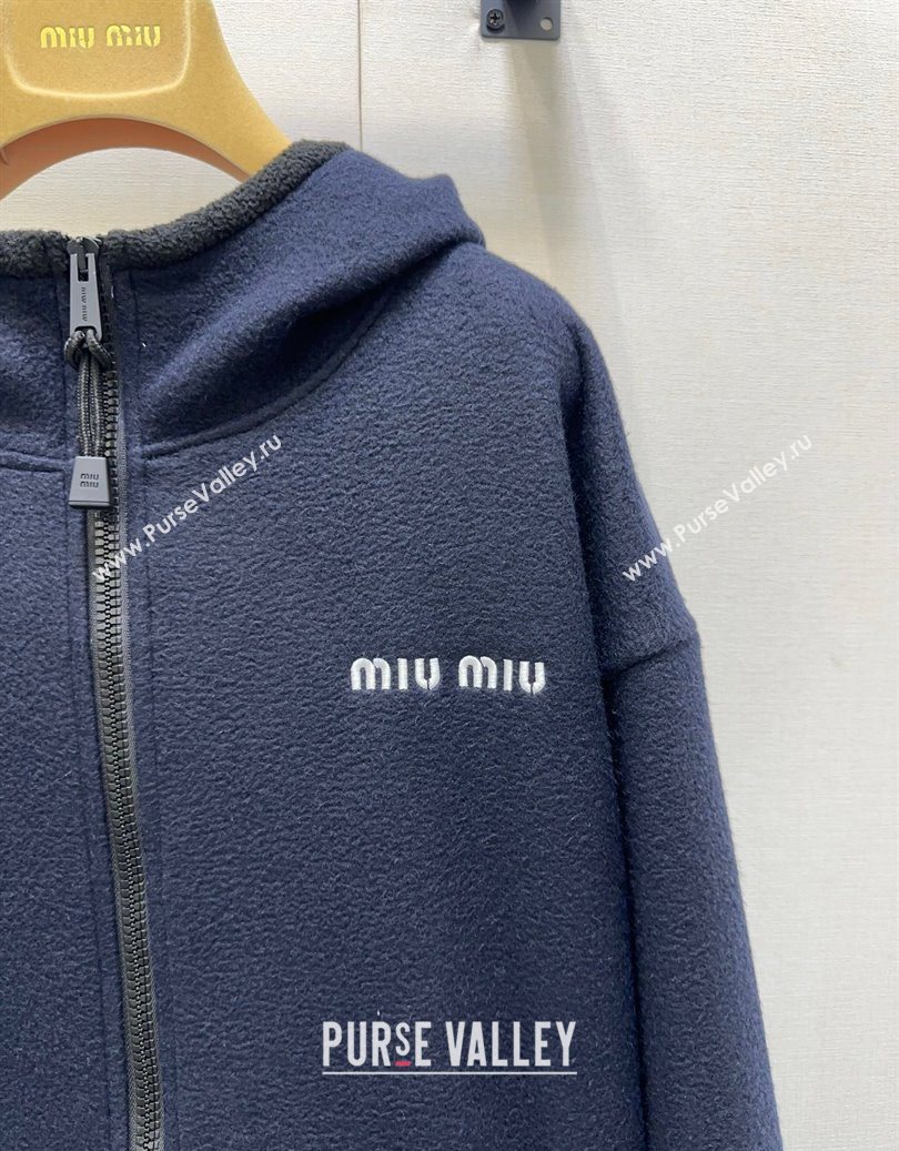 Miu Miu Wool Jacket Blue 2025 M110538 (QI-251105039)
