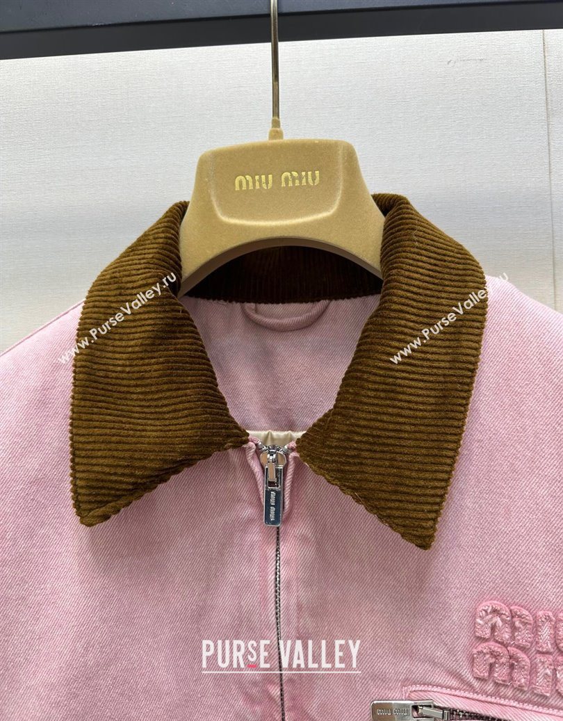 Miu Miu Light Pink Jacket 2025 M110540 (QI-251105040)