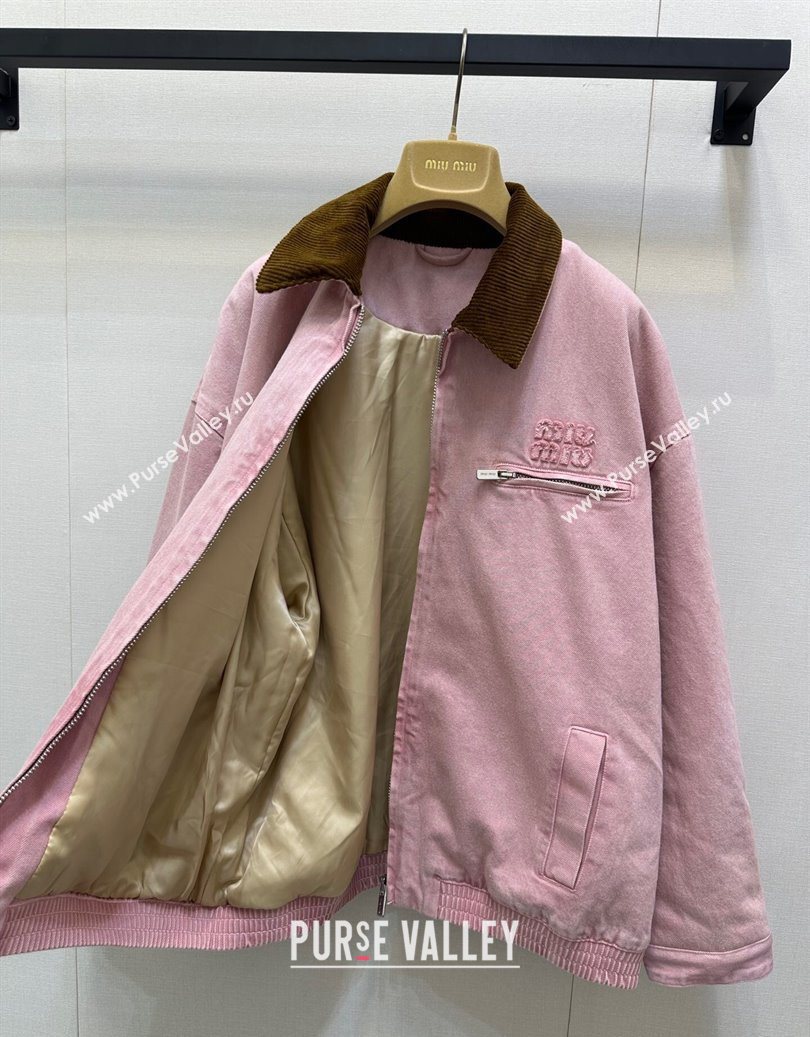 Miu Miu Light Pink Jacket 2025 M110540 (QI-251105040)
