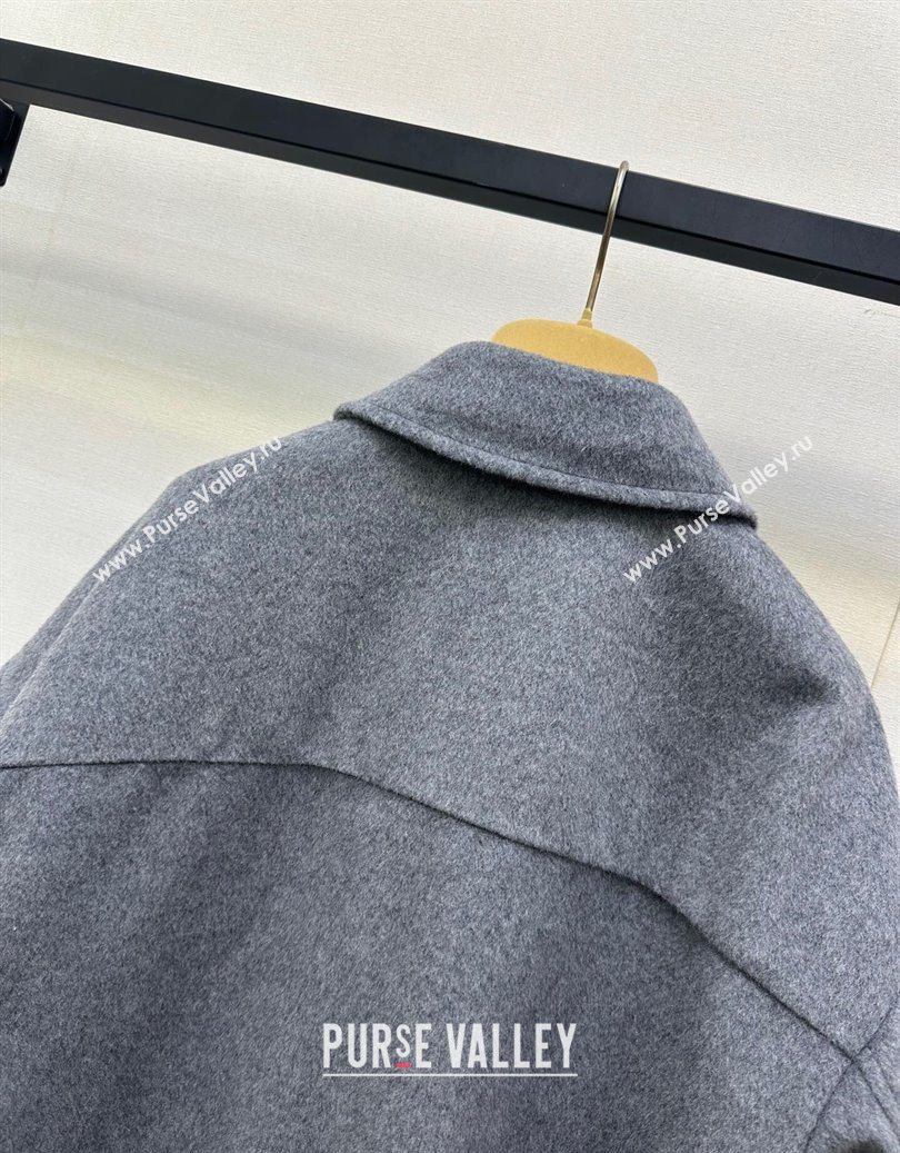 Miu Miu Wool Jacket Grey 2025 M110543 (QI-251105043)