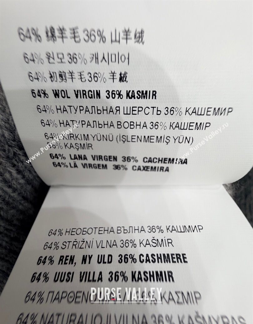 Miu Miu Wool Cashmere Cardigan Grey 2025 M110544 (QI-251105044)