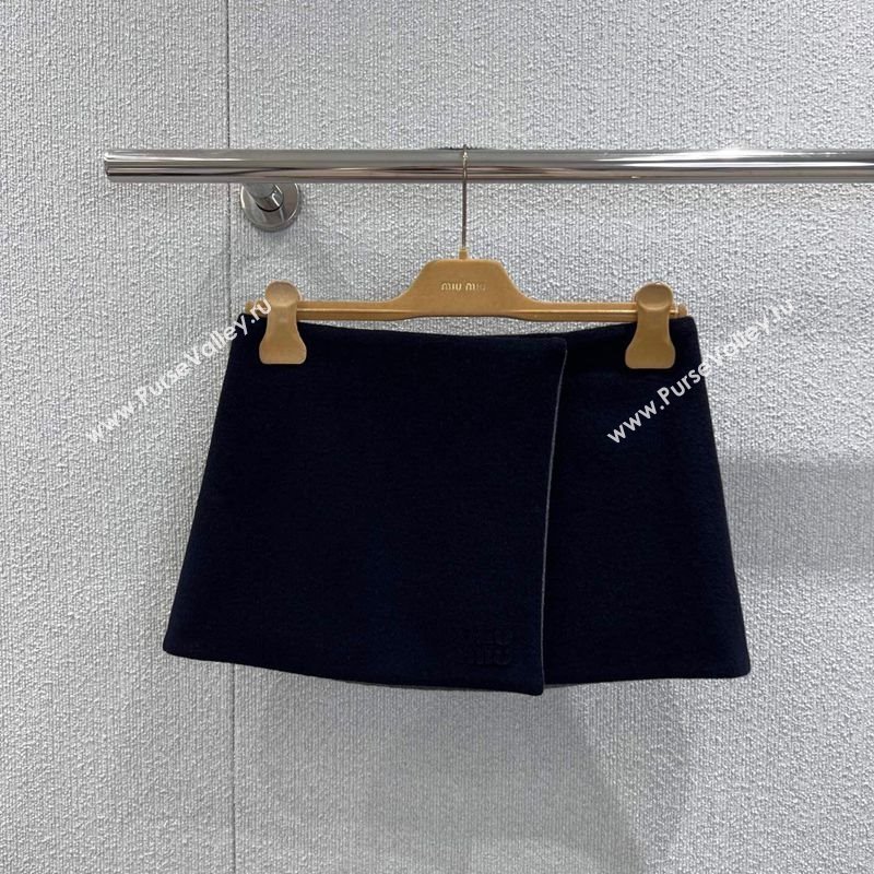 Miu Miu Wool Knit Mini Skirt Blue 2025 M110509 (QI-251105013)
