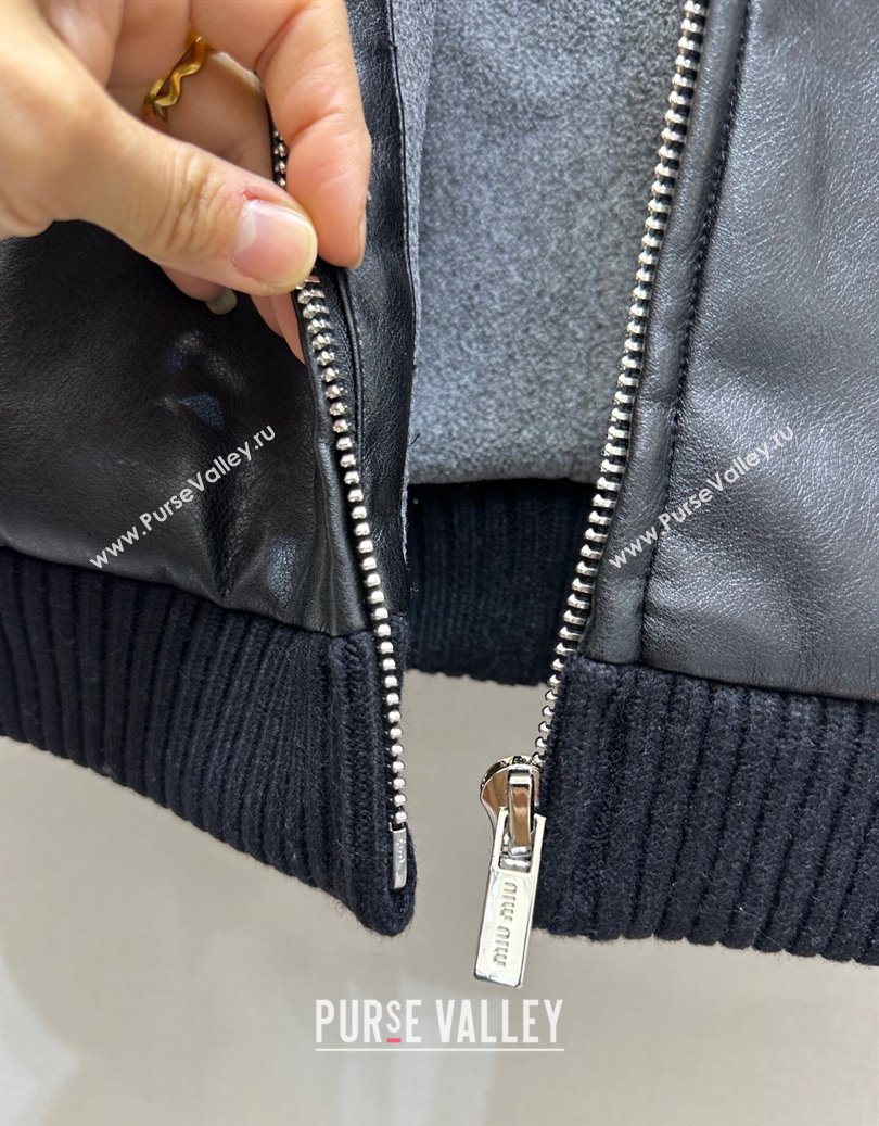 Miu Miu PU Jacket Black 2025 M110545 (QI-251105045)