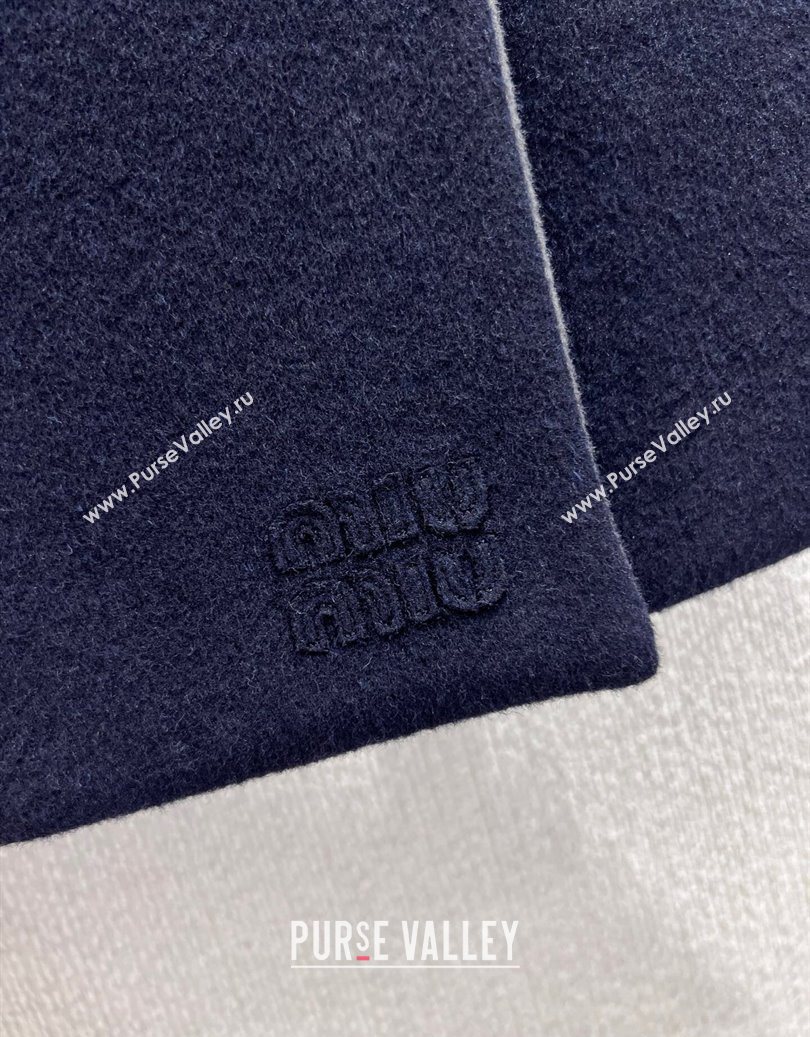 Miu Miu Wool Knit Mini Skirt Blue 2025 M110509 (QI-251105013)