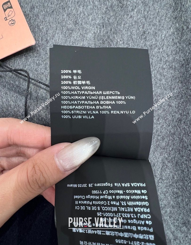 Miu Miu Wool Knit Mini Skirt Grey 2025 M110509 (QI-251105014)