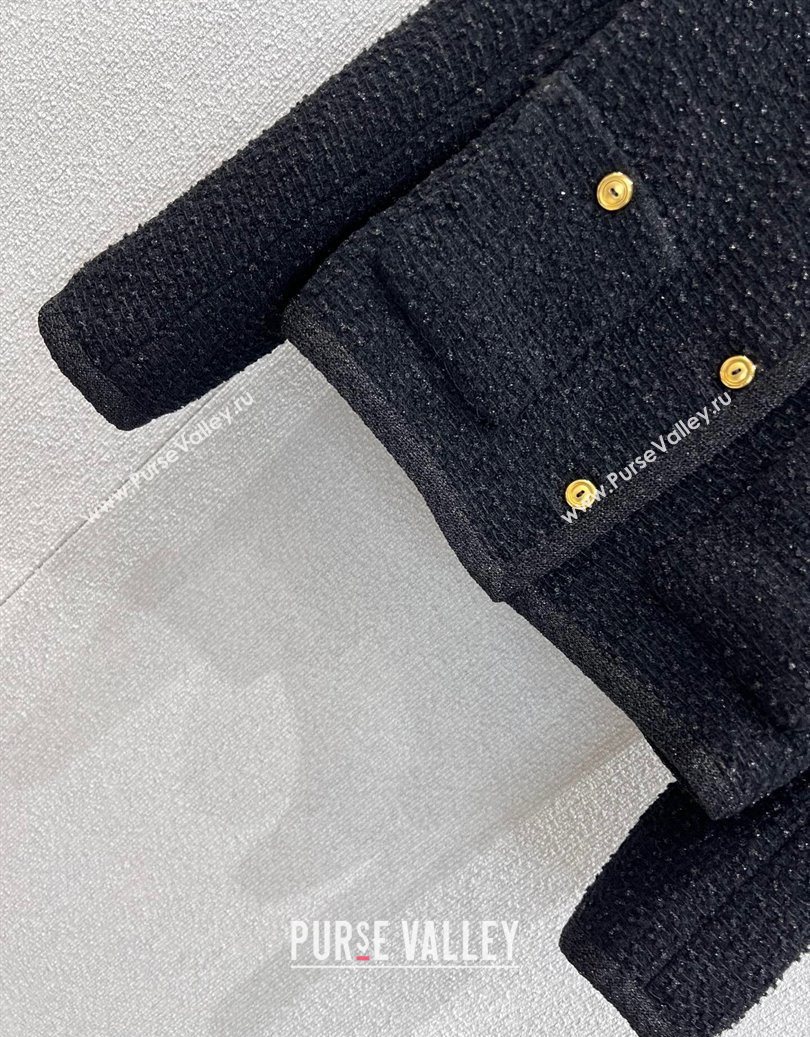 Miu Miu Tweed Jacket Black 2025 M110510 (QI-251105015)
