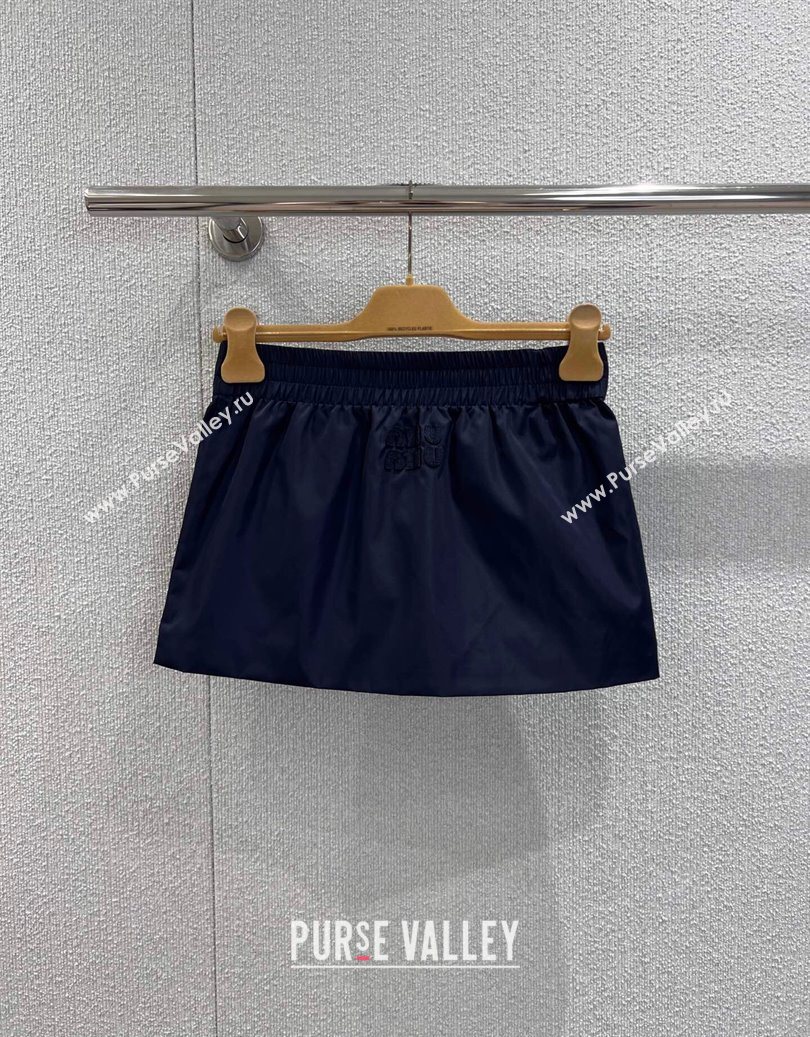 Miu Miu Nylon Padded Short Jacket and Skirt Set Blue 2025 M110501 (QI-251105001)