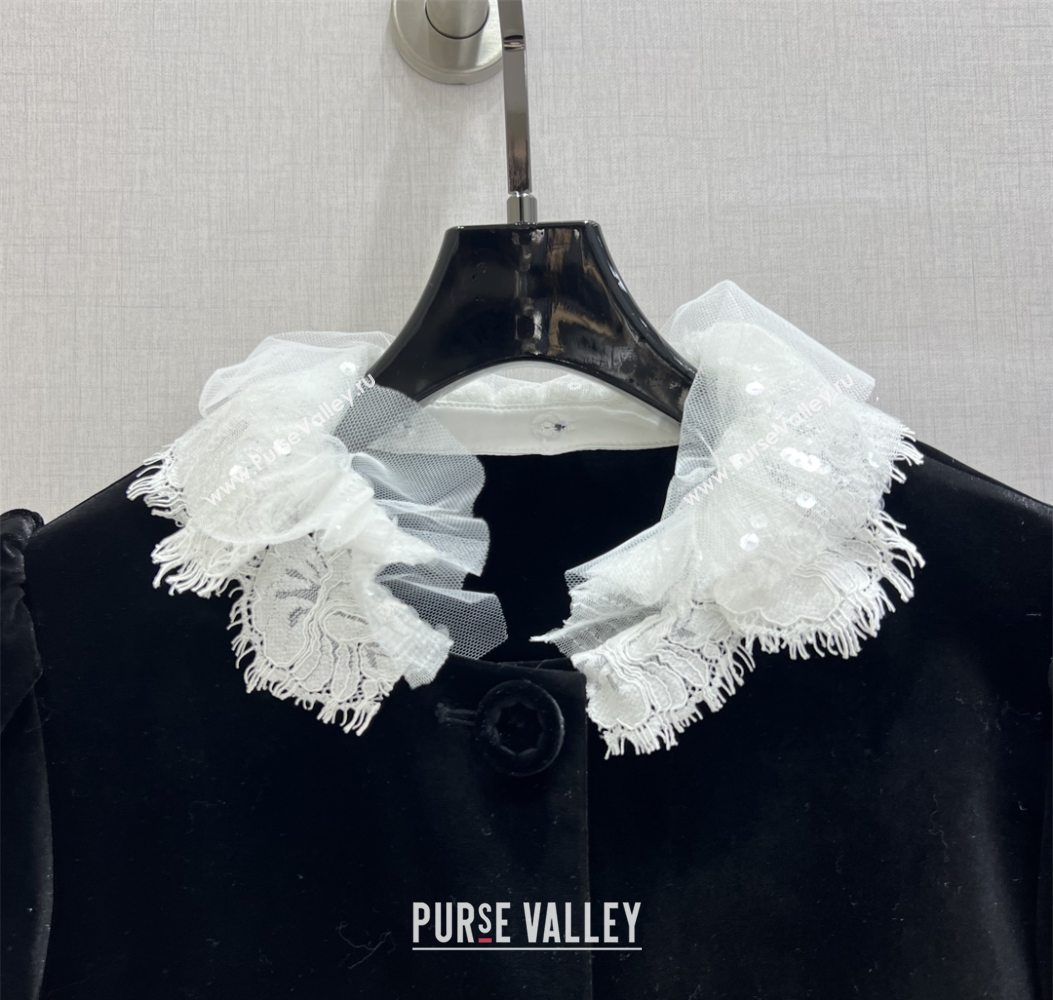 Miu Miu Jacket and Skirt Set with Lace and Sequins 2025 M110502 (QI-251105002)