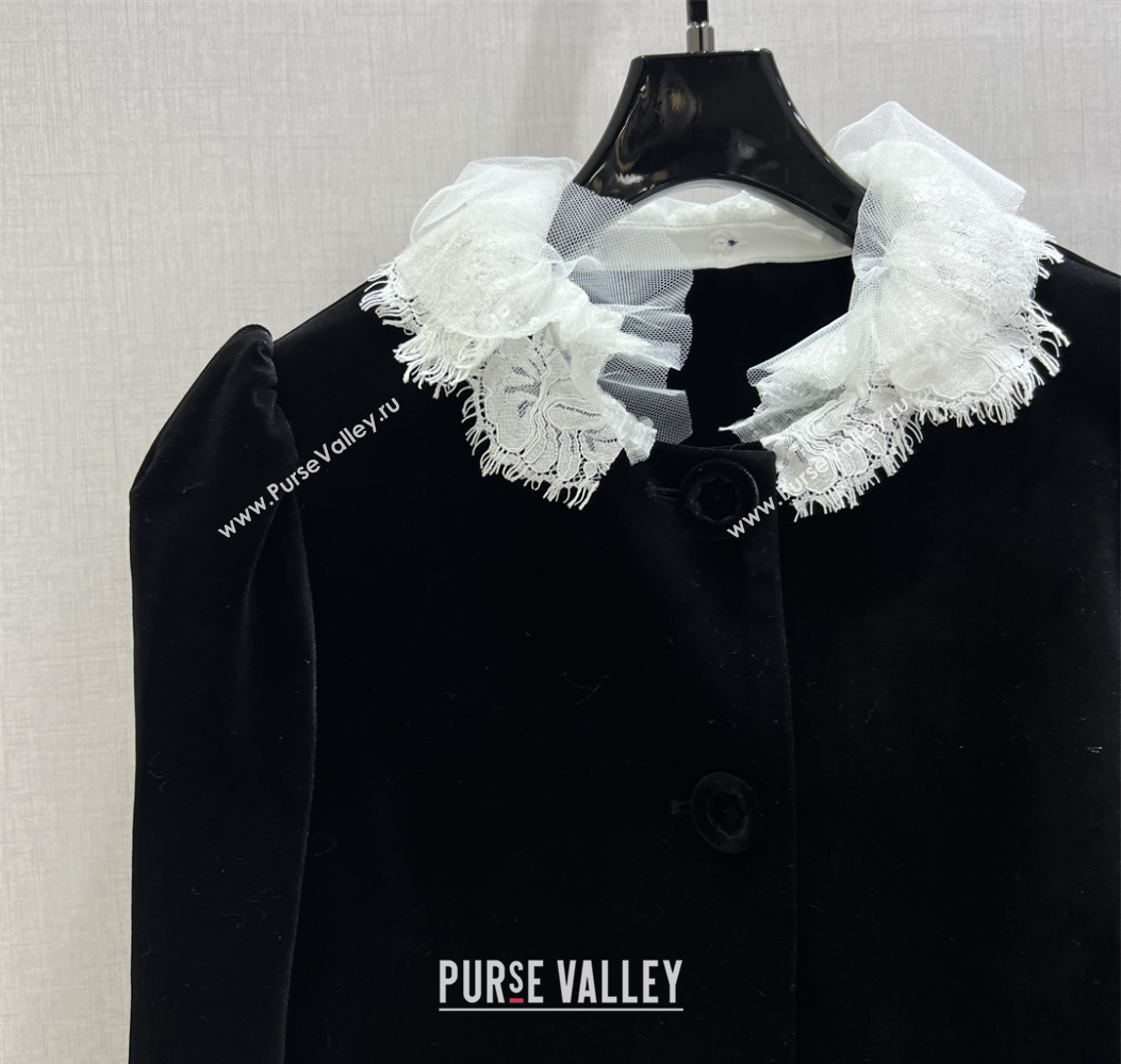 Miu Miu Jacket and Skirt Set with Lace and Sequins 2025 M110502 (QI-251105002)