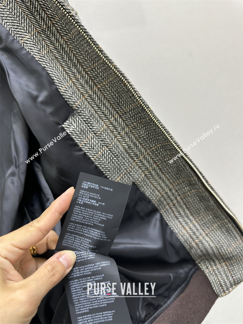 Miu Miu Houndstooth Jacket Grey 2025 M110505 (QI-251105008)