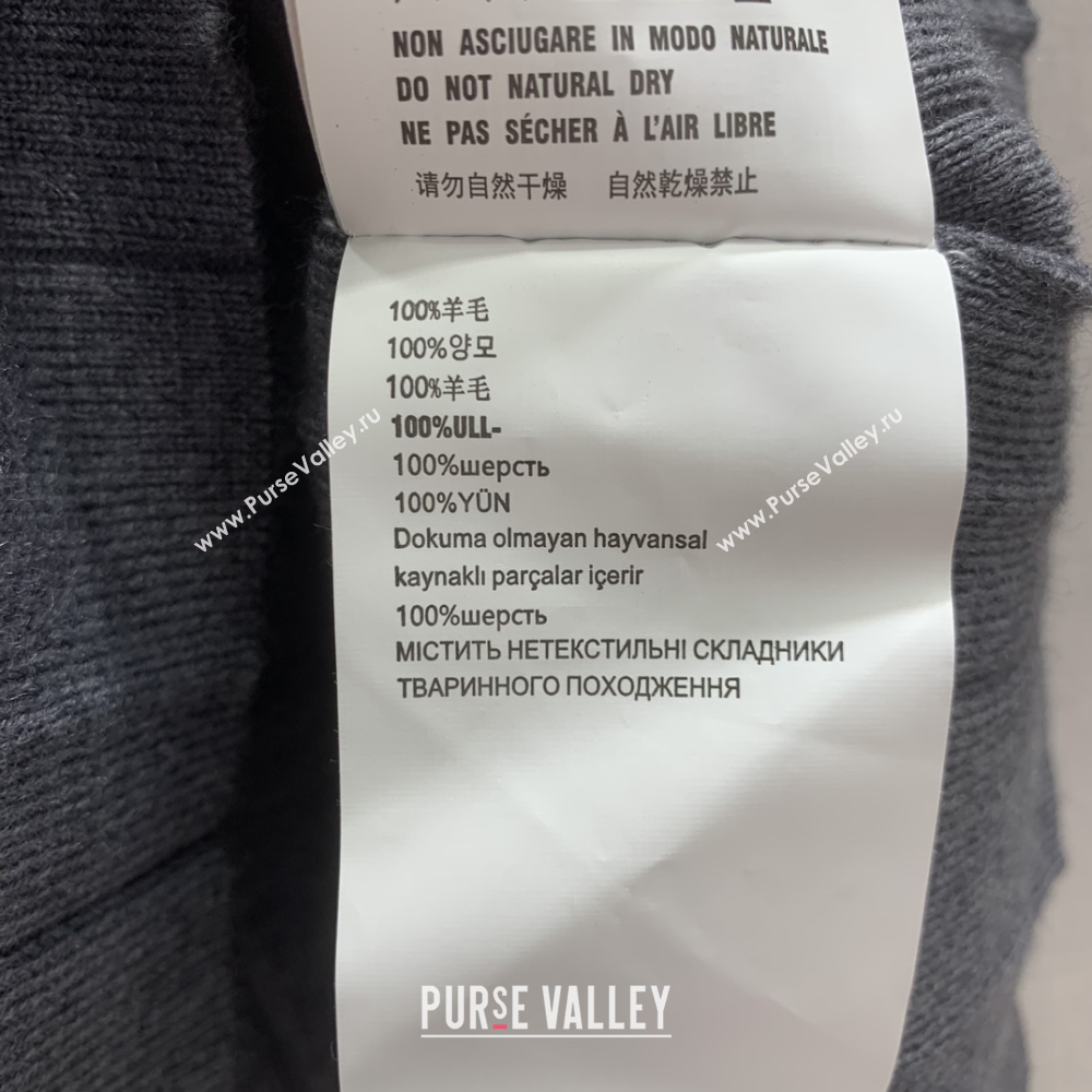 Miu Miu Wool Knit Polo Shirt and Skirt Set Grey 2025 M110506 (QI-251105009)