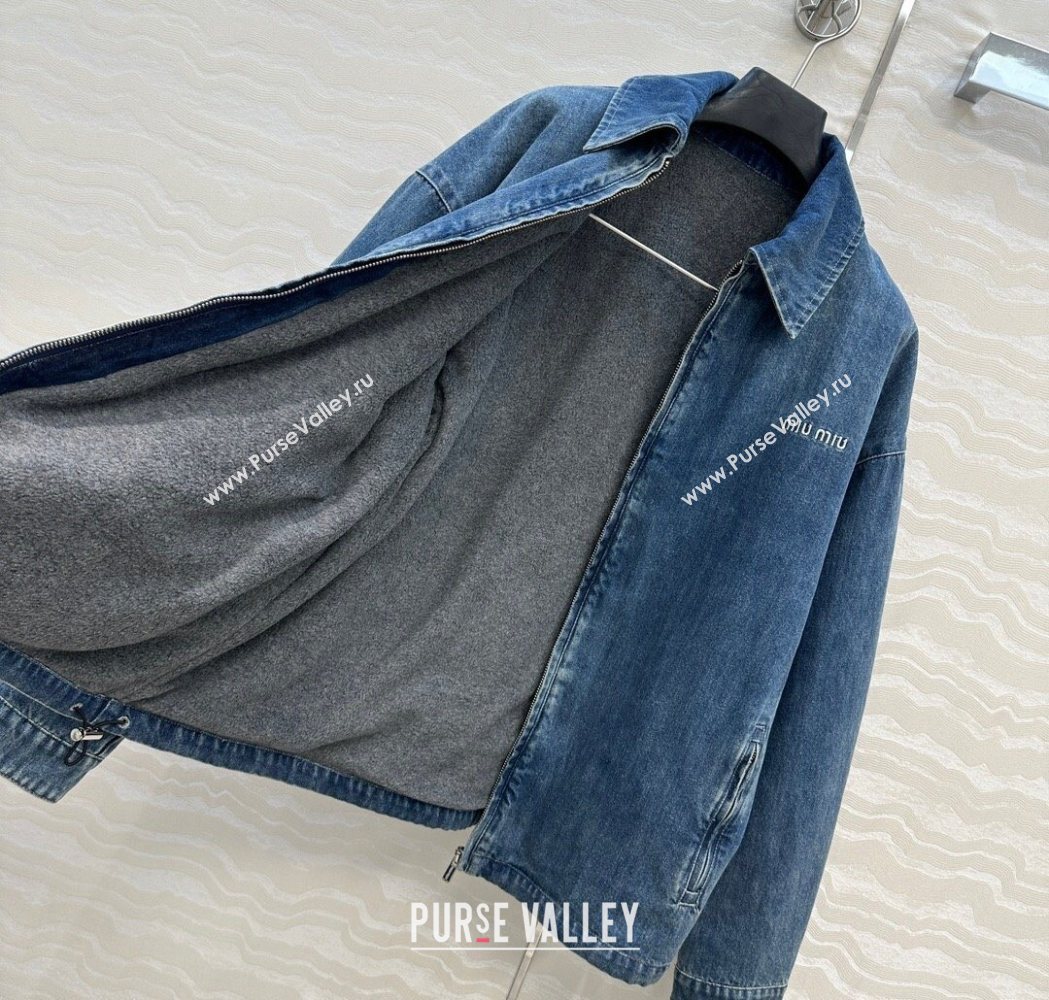 Miu Miu Blue Denim Jacket 2025 MM111408 (QI-251114012)