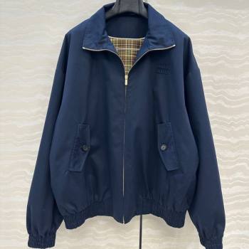 Miu Miu Cotton Jacket Dark Blue 2025 MM111409 (QI-251114014)