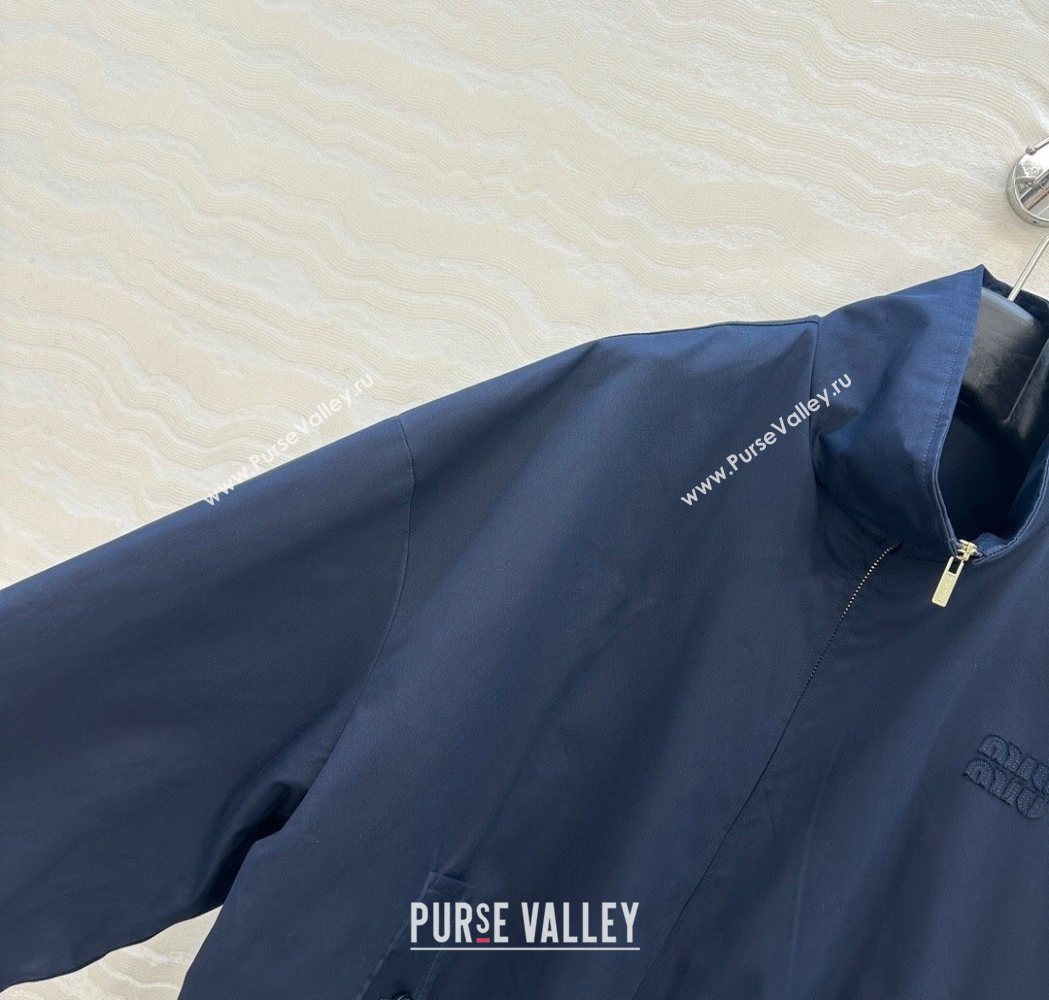 Miu Miu Cotton Jacket Dark Blue 2025 MM111409 (QI-251114014)