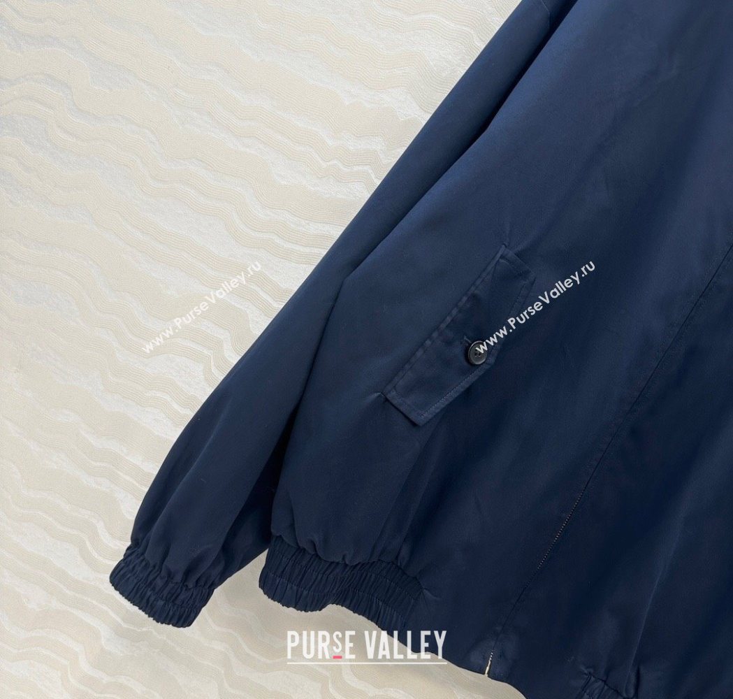 Miu Miu Cotton Jacket Dark Blue 2025 MM111409 (QI-251114014)