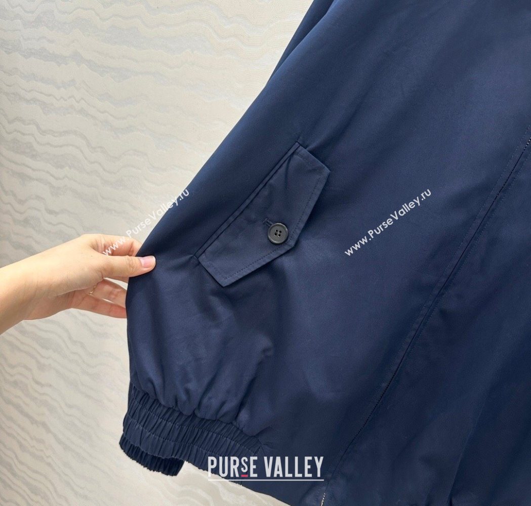 Miu Miu Cotton Jacket Dark Blue 2025 MM111409 (QI-251114014)