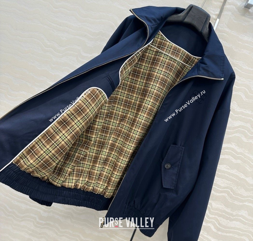 Miu Miu Cotton Jacket Dark Blue 2025 MM111409 (QI-251114014)