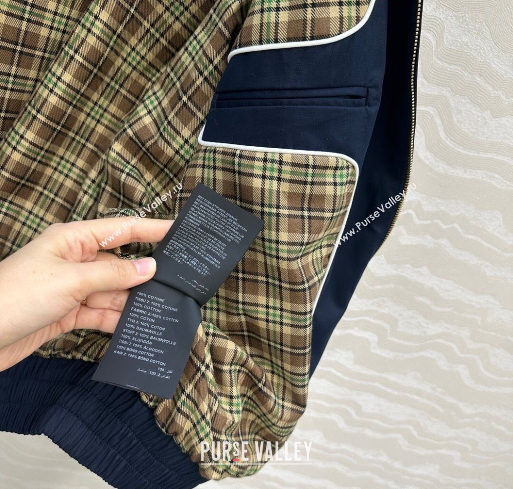 Miu Miu Cotton Jacket Dark Blue 2025 MM111409 (QI-251114014)