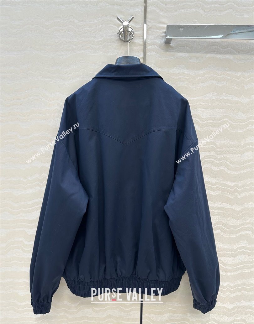 Miu Miu Cotton Jacket Dark Blue 2025 MM111409 (QI-251114014)