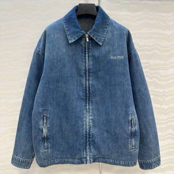Miu Miu Blue Denim Jacket 2025 MM111408 (QI-251114012)