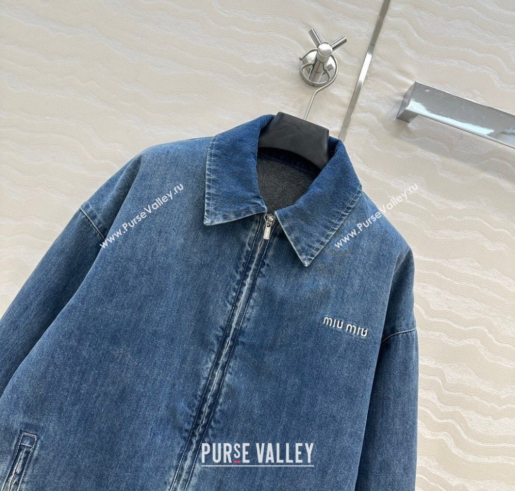 Miu Miu Blue Denim Jacket 2025 MM111408 (QI-251114012)