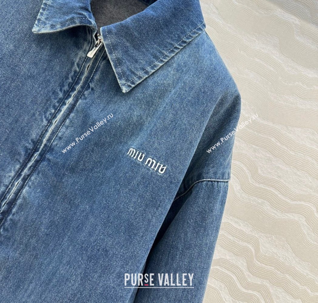 Miu Miu Blue Denim Jacket 2025 MM111408 (QI-251114012)