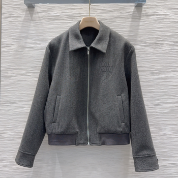 Miu Miu Cotton Jacket Grey 2025 MM111450 (QI-251114051)