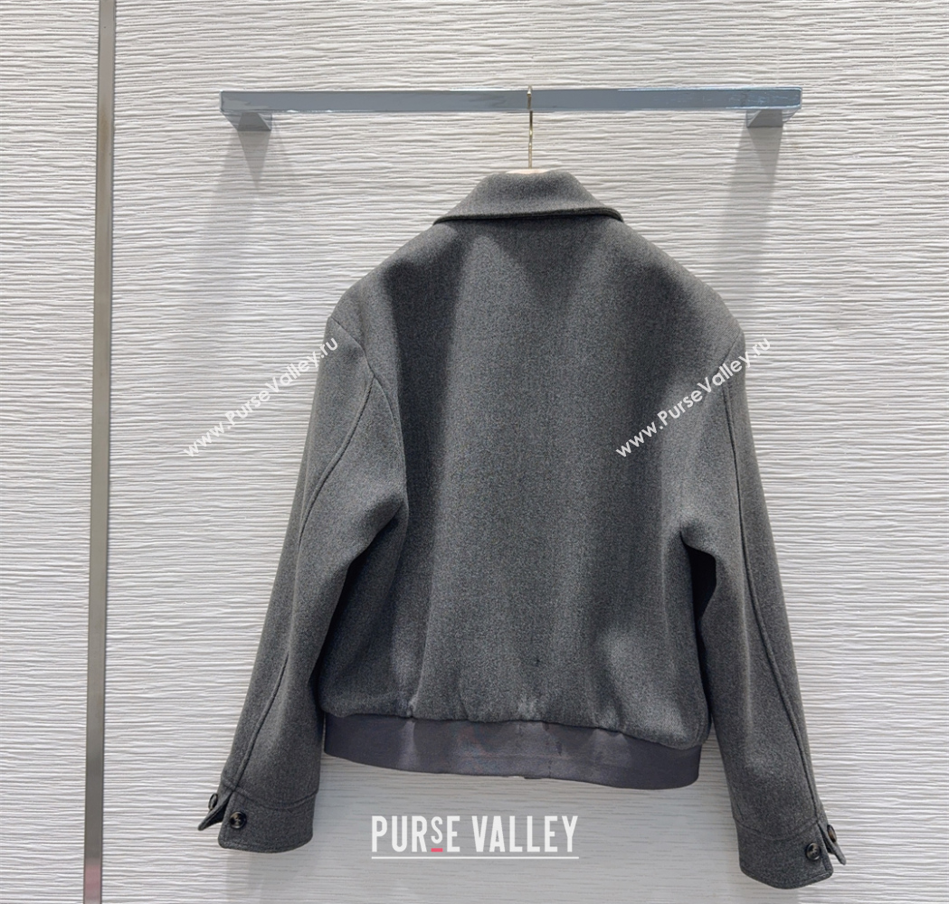 Miu Miu Cotton Jacket Grey 2025 MM111450 (QI-251114051)