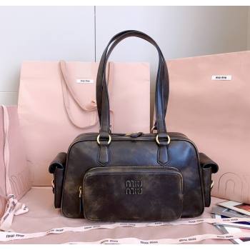 Miu Miu Pocket nappa leather top-handle bag Coffee Brown 2025 5BB179 (JD-251121046)