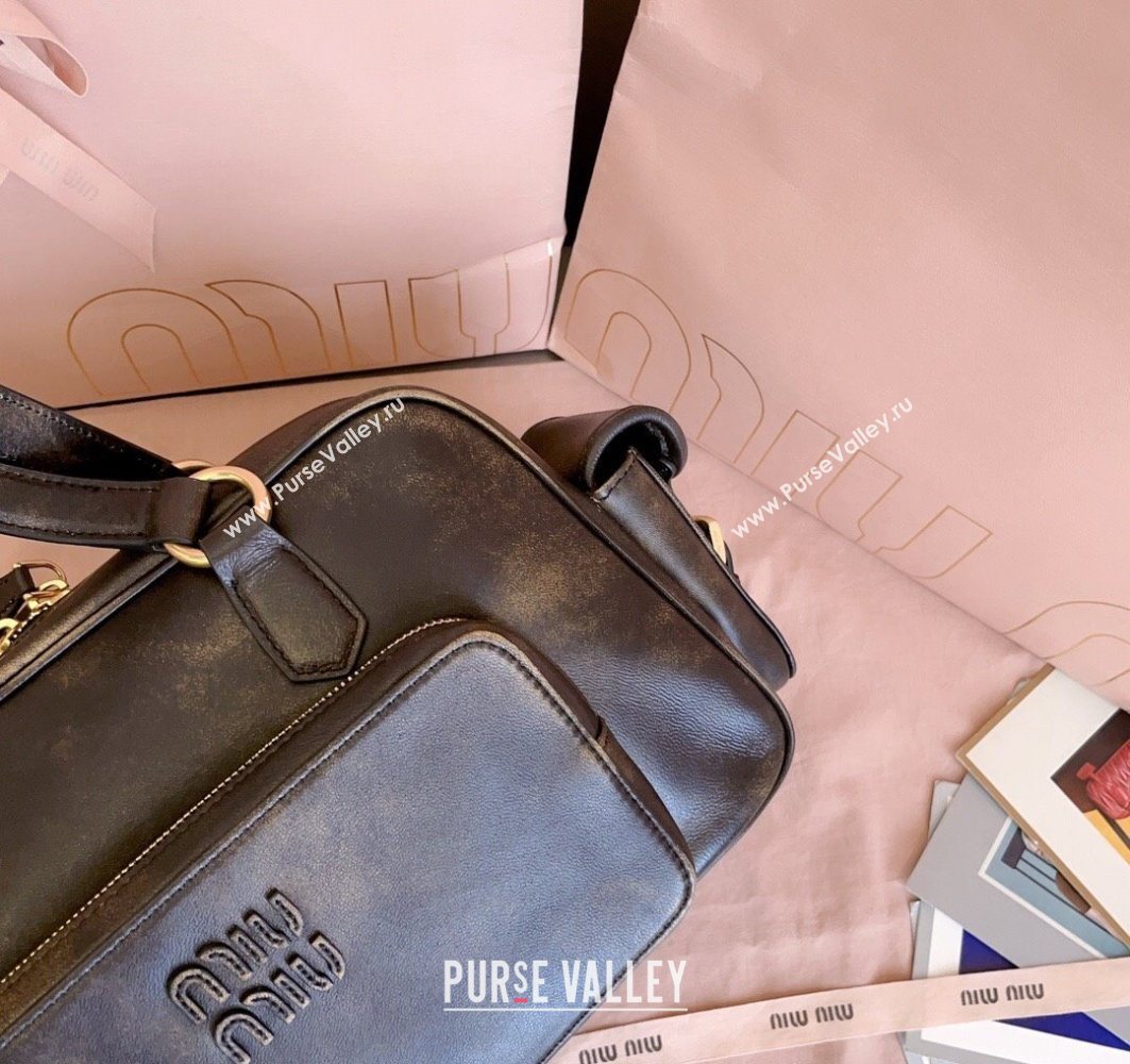 Miu Miu Pocket nappa leather top-handle bag Coffee Brown 2025 5BB179 (JD-251121046)
