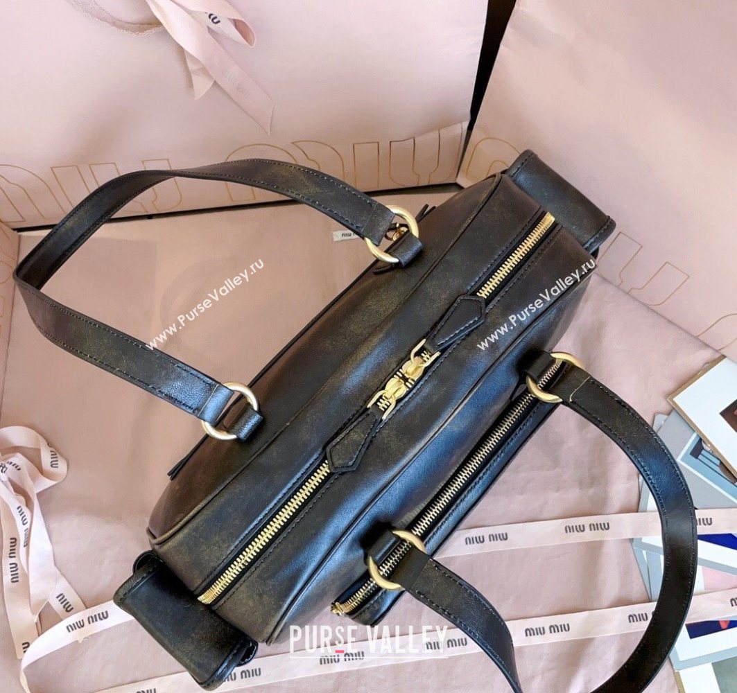 Miu Miu Pocket nappa leather top-handle bag Coffee Brown 2025 5BB179 (JD-251121046)