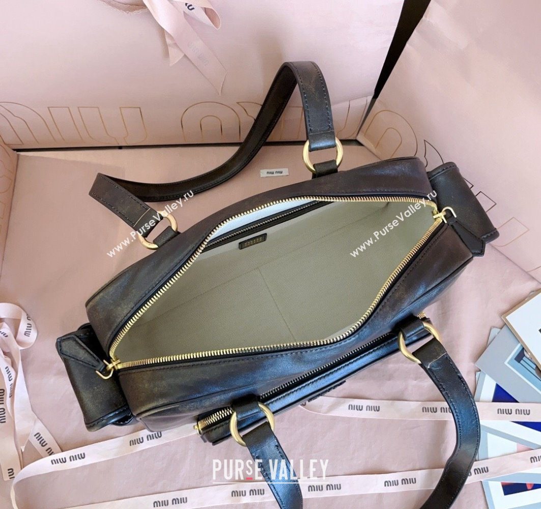 Miu Miu Pocket nappa leather top-handle bag Coffee Brown 2025 5BB179 (JD-251121046)