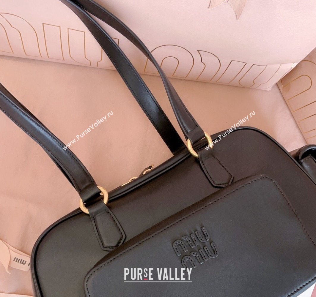 Miu Miu Pocket nappa leather top-handle bag Black 2025 5BB179 (JD-251121047)