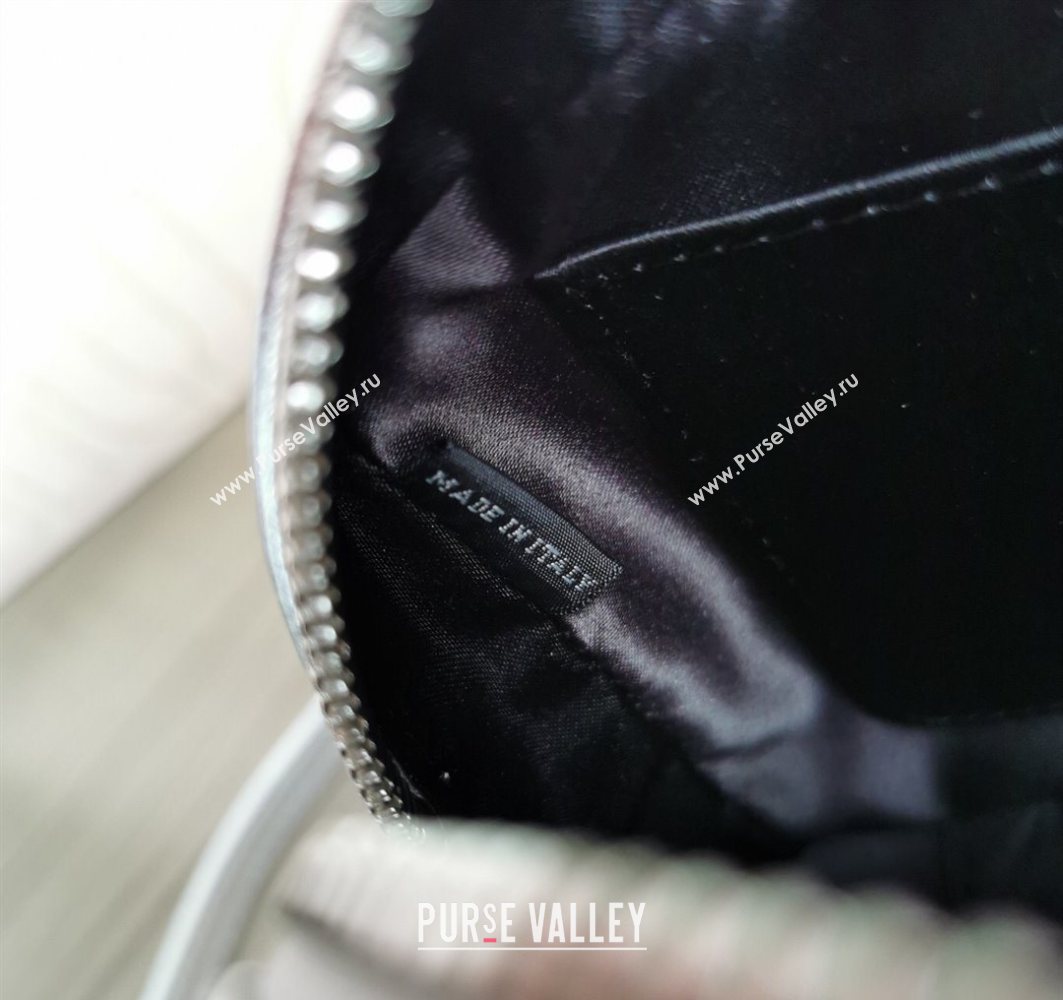 Miu Miu Matelasse Nappa Leather Top Handle Bag 5BB123 Silver 2025 (JD-251121049)