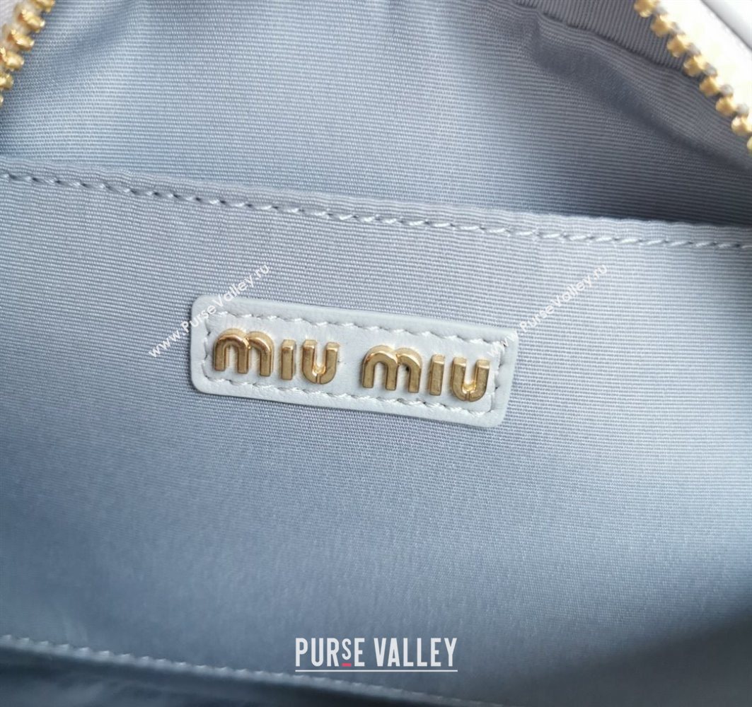 Miu Miu Matelasse Nappa Leather Top Handle Bag 5BB123 Light Grey 2025 (JD-251121050)