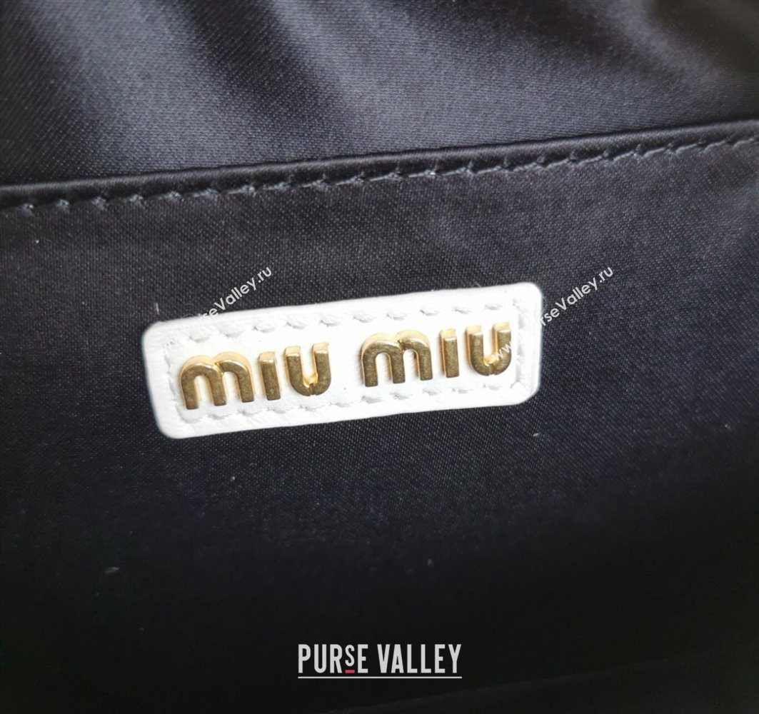 Miu Miu Matelasse Nappa Leather Top Handle Bag 5BB123 White 2025 (JD-251121052)