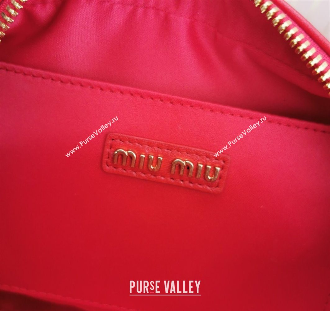 Miu Miu Matelasse Nappa Leather Top Handle Bag 5BB123 Red 2025 (JD-251121053)