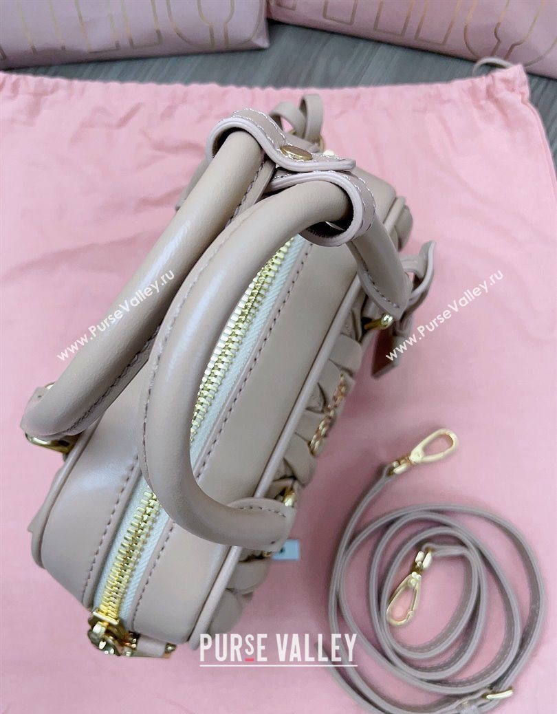 Miu Miu Matelasse Nappa Leather Top Handle Bag 5BB123 Beige 2025 (JD-251121054)