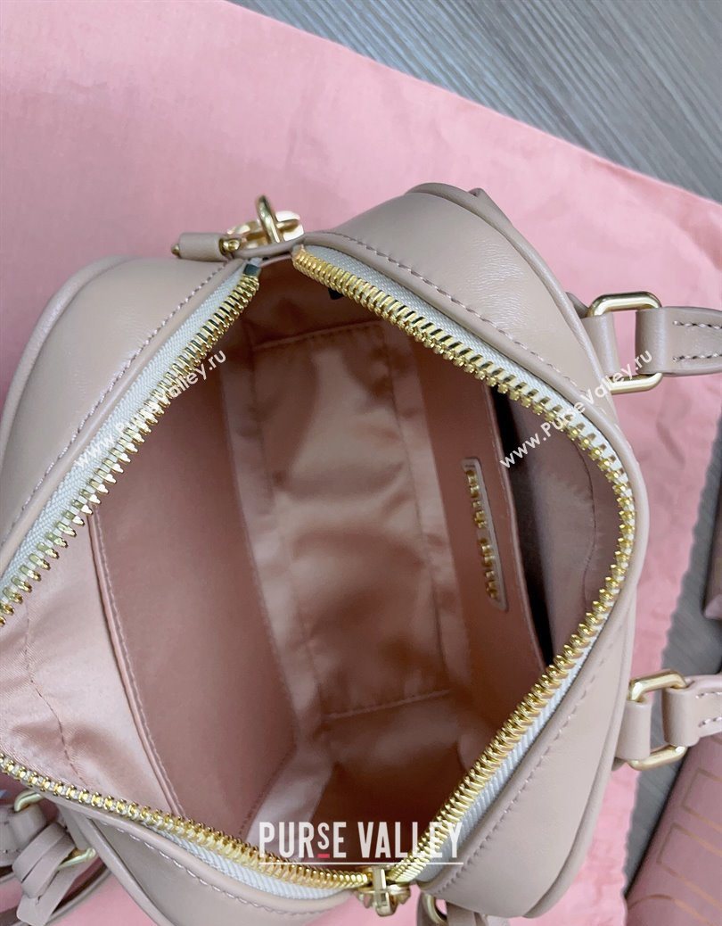 Miu Miu Matelasse Nappa Leather Top Handle Bag 5BB123 Beige 2025 (JD-251121054)