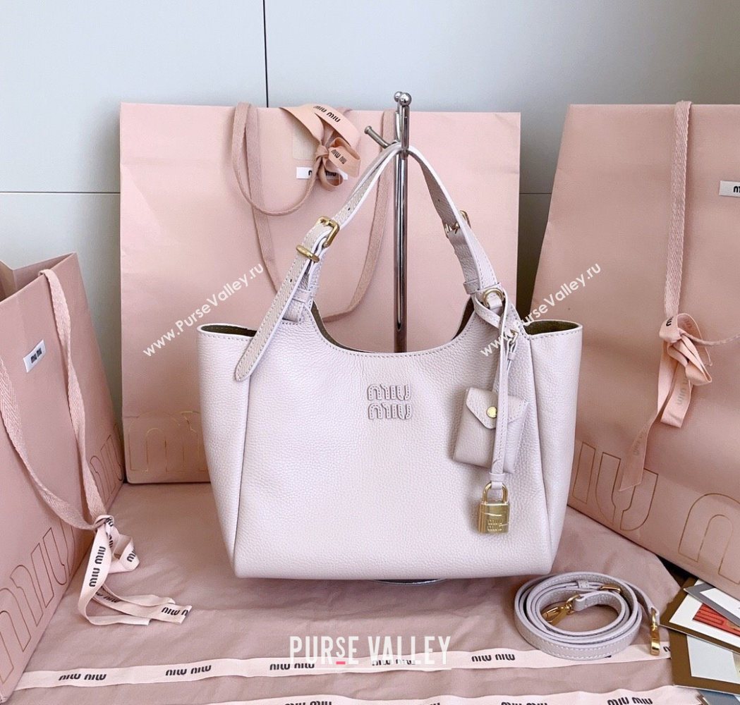 Miu Miu Leather handbag Water Lily Pink 2025 5BA304 (JD-251121055)