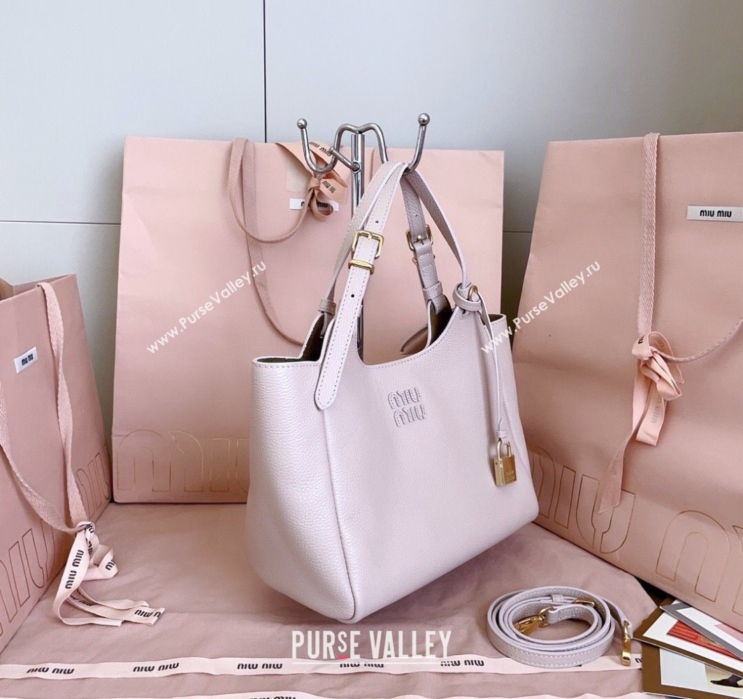 Miu Miu Leather handbag Water Lily Pink 2025 5BA304 (JD-251121055)